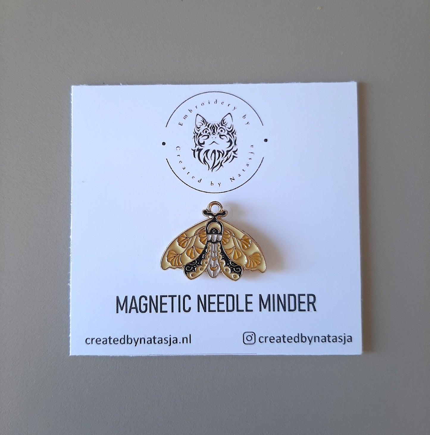 Magnetic Needle Minder - Gele vlinder