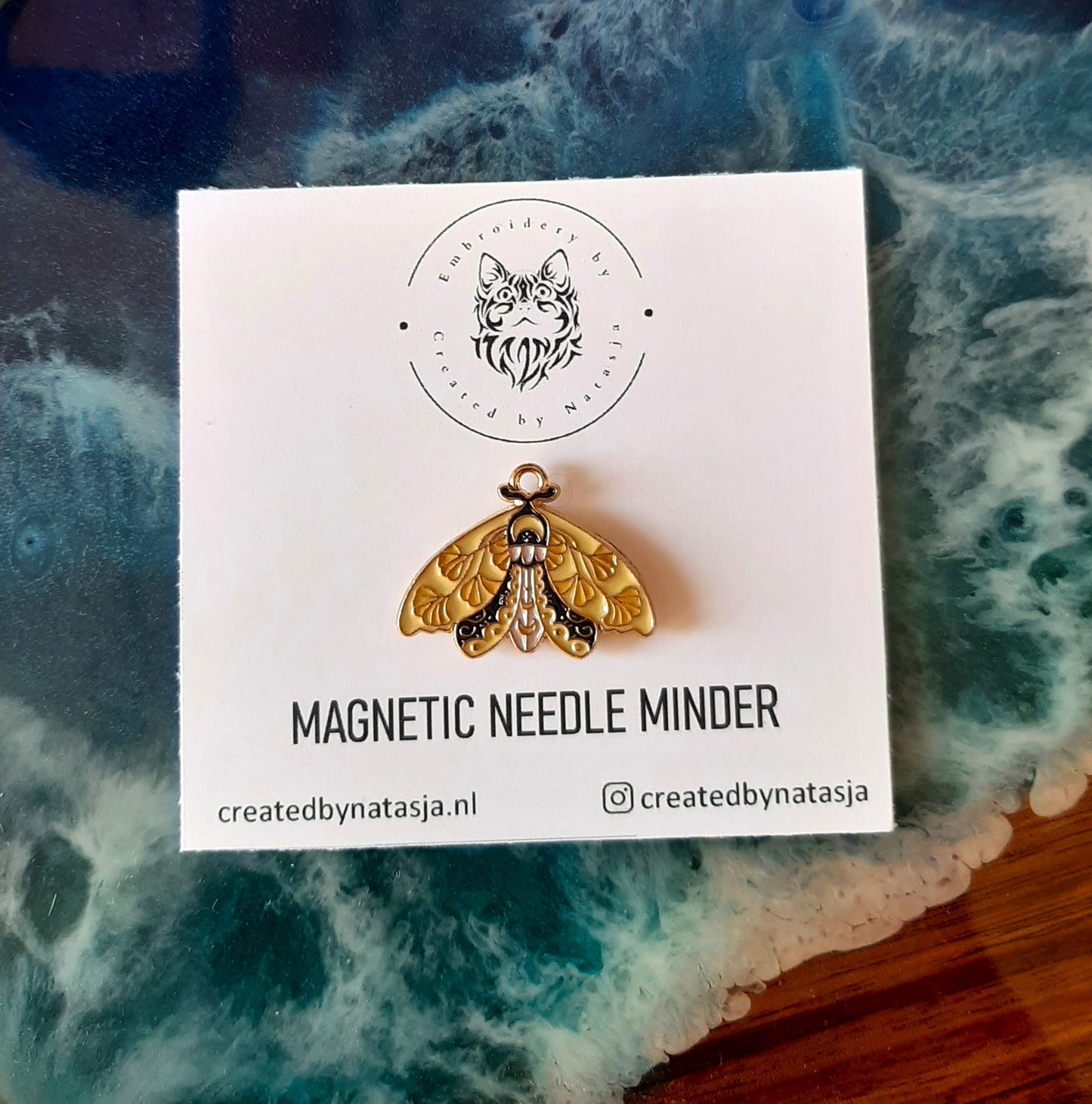 Magnetic Needle Minder - Gele vlinder