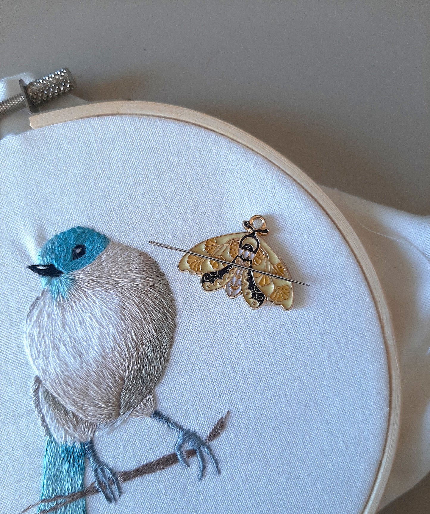 Magnetic Needle Minder - Gele vlinder