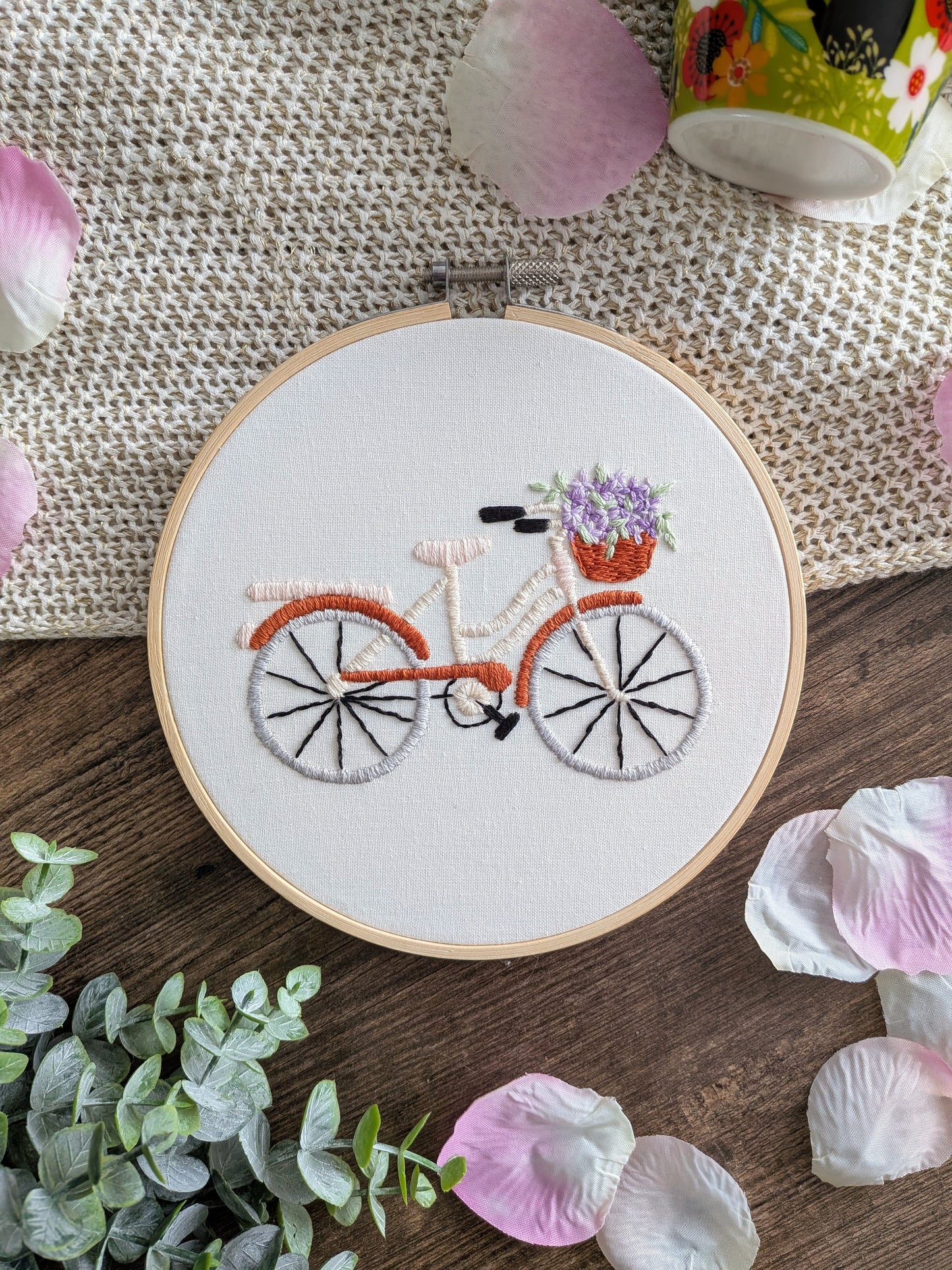 Borduurpakket - Vlinder met Bloemen