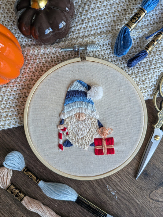 Borduurpakket - Blauwe Gnome